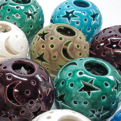 Small Emerald Green Candle holder THE ORIGINAL Ceramics Star Candileria™