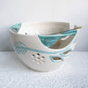 JUMBO Extra Large Knitting Ceramic Yarn Bowl Winter White JUMBO Extra Large Knitting Ceramic Yarn Bowl Winter White
