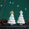 Christmas Village White Tree with Star Ornament