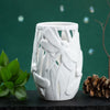 White Ceramic Dragonfly Candle Holder Lantern