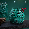 Green Acorn Leaf Lantern Tea light holder