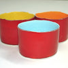 Red Ceramic candle holder, choose inside color!