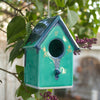 Ceramic Hanging Mint Green Blue Bird House