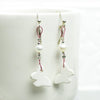 White Ceramic Butterfly Earrings