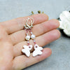 White Ceramic Butterfly Earrings