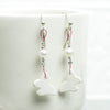 White Ceramic Butterfly Earrings