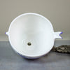 Bird Planter - White with Blue Highlights