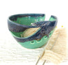 Regular Knitting Bowl Mint Green Blue Twisted Leaf Yarn Bowl