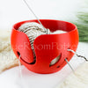Large Yarn bowl, Red leaf Knitting Bowl Big cake 3D printed eco friendly plastic Travel Crochet bowl knitter gifts