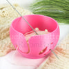 Regular Hot Pink Yarn bowl leaf Knitting Bowl 3D printed eco friendly plastic gifts