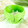Yarn bowl Spring green leaf Regular Knitting Bowl 3D printed eco friendly plastic knitter gifts