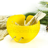 Yellow Yarn bowl, big cake Knitting Bowl 3D printed eco friendly plastic Travel Crochet bowl