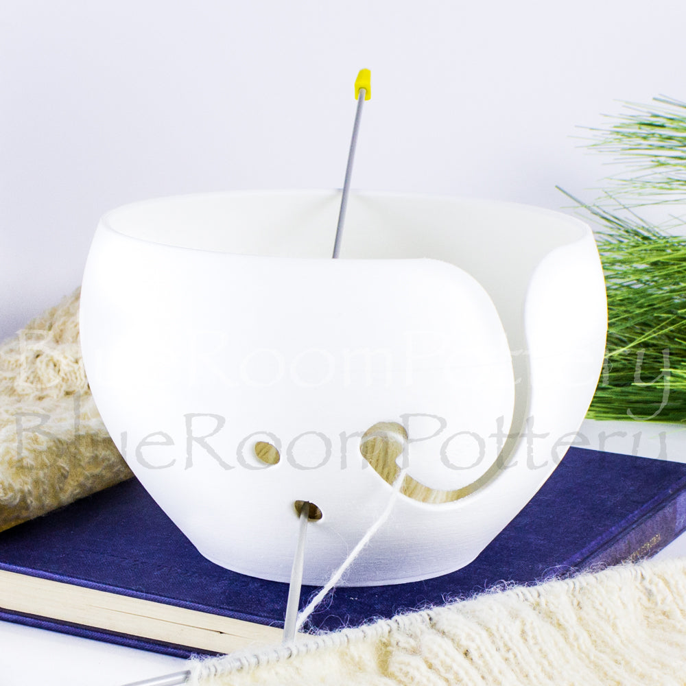 Large Gold Yarn bowl, leaf Knitting Bowl 3D printed eco friendly