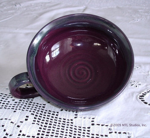 Eggplant Purple Soup Bowl, Chowder Mug, Multi use Serving Bowl