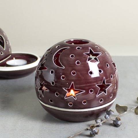 Dark Burgundy Red Star Candileria™ Holder