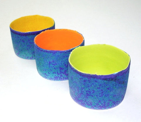 Set of 3 Ceramic Votive candle holders