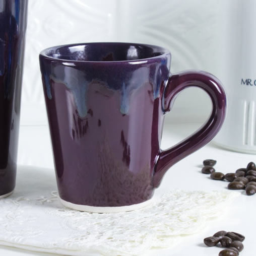Eggplant Purple Ceramic Coffee mug, tea cup - BlueRoomPottery... plus (+)
