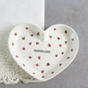 White heart wedding ring holder FOREVER LOVED