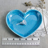Turquoise heart wedding ring holder