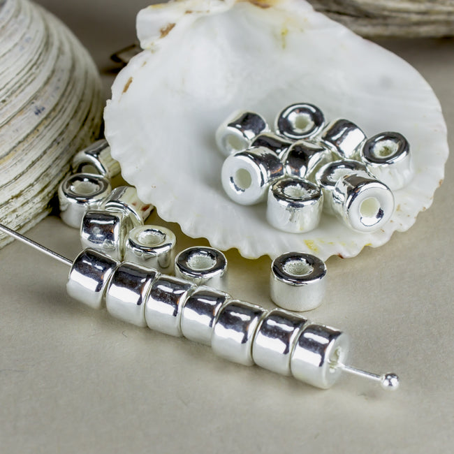 Sterling Silver 6mm Spacer Beads for Jewelry Making. Wholesale 