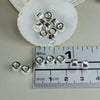 Silver Plated Mykonos Greek Ceramic beads, mini tube 6X4mm, 6 pcs