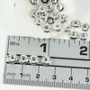 6mm Fine Silver Mykonos Greek Ceramic tiny Round Washer spacer Beads 10 pcs