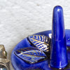 Cobalt blue Ring dish, ring holder, Personalized Custom choices, wedding gift, gold outlines
