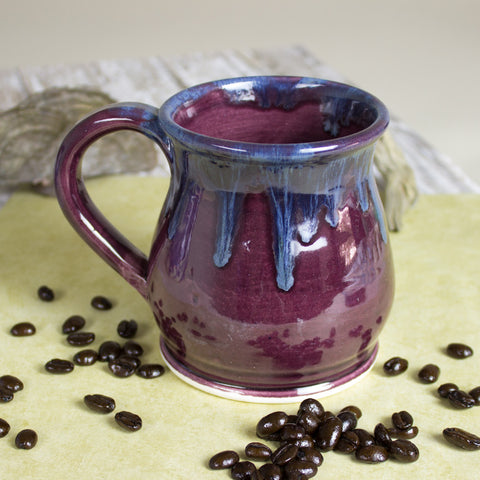 Eggplant Purple Coffee mug with beautiful drips