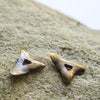 Bronze Triangle Cornflake dangle Bead, Greek Mykonos Casting, Metal jewelry craft supplies (3pcs)
