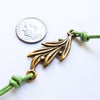 Curvy Olive Branch Jewelry Link Mykonos Casting Metal Antique Bronze connector (1)