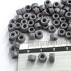 Mykonos Greek Ceramic 6X4mm Mini Tube Beads, 30 Gray Ash Grey