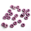 15 Mykonos Greek Ceramic Beads, Tiny Gear, Radiant Orchid Purple MB2