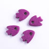 Tiny Greek Fish, Mykonos Ceramic Beads, Purple Fuchsia, DIY pendant (10 pack) MB17
