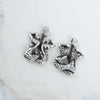 Mermaid Greek Mykonos Casting, Antique Silver Happy Mermaids with Intertwined Tails Pendant