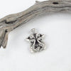 Mermaid Greek Mykonos Casting, Antique Silver Happy Mermaids with Intertwined Tails Pendant