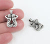 Antique Silver Happy Mermaids with Intertwined Tails Pendant, Mykonos Greek charm