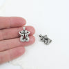 Mermaid Greek Mykonos Casting, Antique Silver Happy Mermaids with Intertwined Tails Pendant