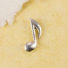 Music Note Pendant Charm, Antique Silver Tone, Greek DIY jewelry craft supplies