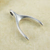 Large Wishbone Pendant, Double sided European Charm
