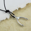Large Wishbone Pendant, Double sided European Charm