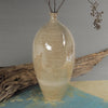 Harvest Amber Oval Bottle, Modern Handmade Pottery, Minimal Bud Vase