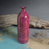 Radiant Orchid Purple Handmade Pottery Straight Bottle