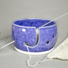 Cobalt Blue Yarn bowl, Light Frothy Blue, Knitting Bowl, Yarn holder by BlueRoomPottery