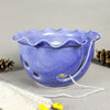 Light Blue Ceramic Yarn Bowl, Knitting Bowl, Craft tool, DIY Wheel thrown modern BlueRoomPottery