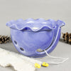 Light Blue Ceramic Yarn Bowl, Knitting Bowl, Craft tool, DIY Wheel thrown modern BlueRoomPottery