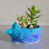 Kitty planter, ceramic succulent planter, handmade pottery planter Velvet Purple