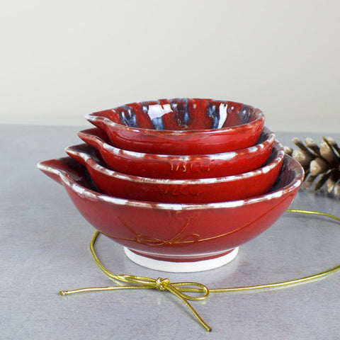 Red Measuring Bowls - Set of four