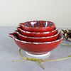 Red Measuring Bowls - Set of four