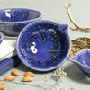 Ceramic Bowl Cobalt Blue Measuring Cup Set Four Nesting Prep Bowls