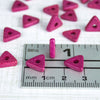 Triangle Ceramic Beads Geometric Washer 10mm Mykonos Greek Beads, 24 Aegean Blue